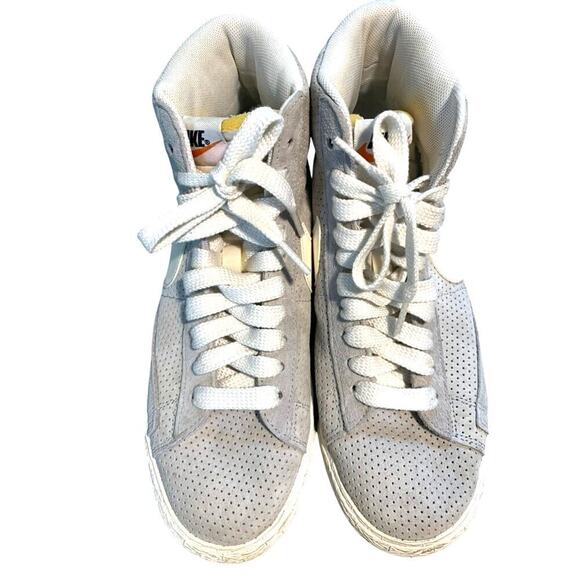 Nike Blazer Vintage Mid Womens Gray Suede Retro Sneaker Athletic Trainer 8.5 - Picture 2 of 6